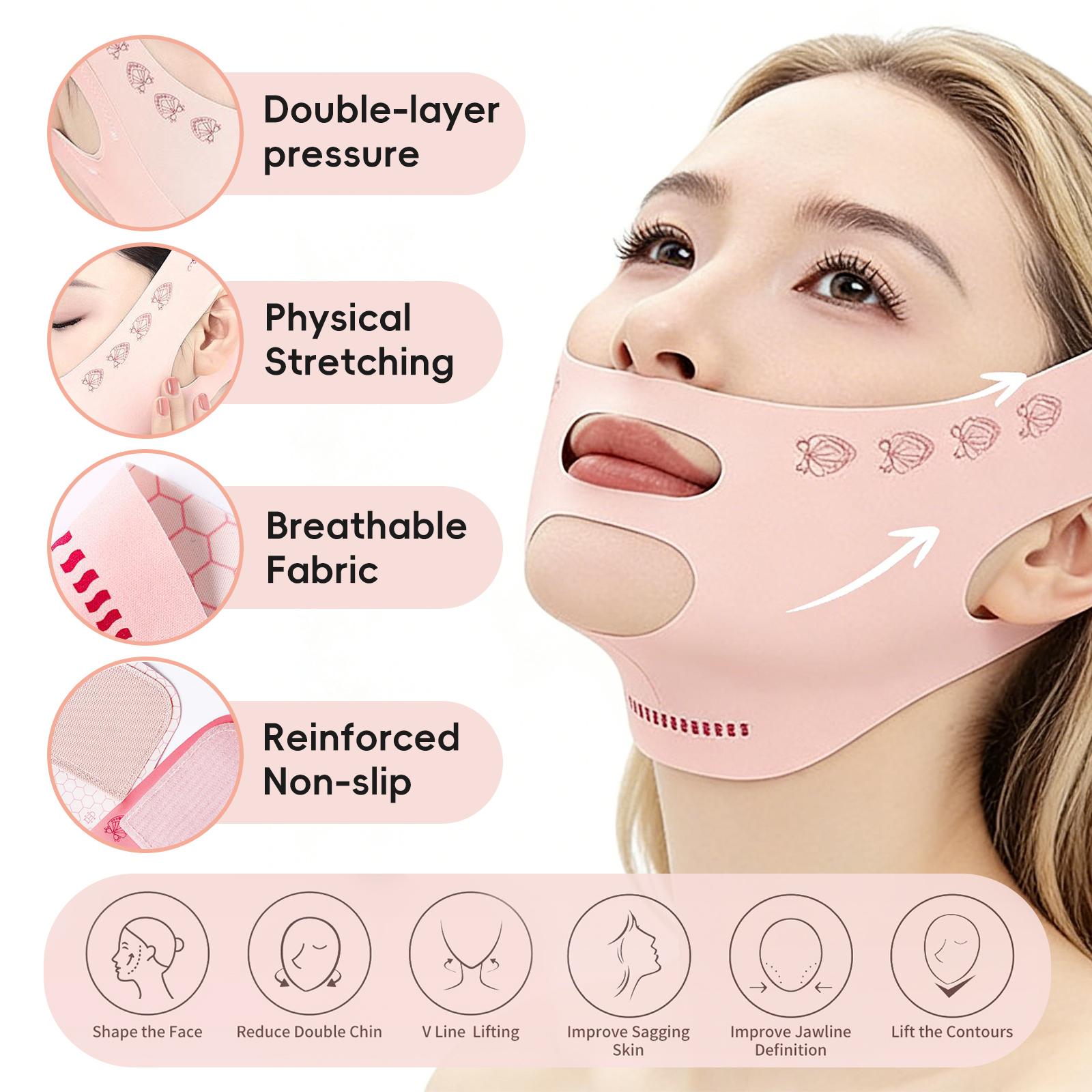 Double Chin V-Shape Lifting Patch, V-Shape Facial Contouring Strap, Unisex Facial Contouring Patch