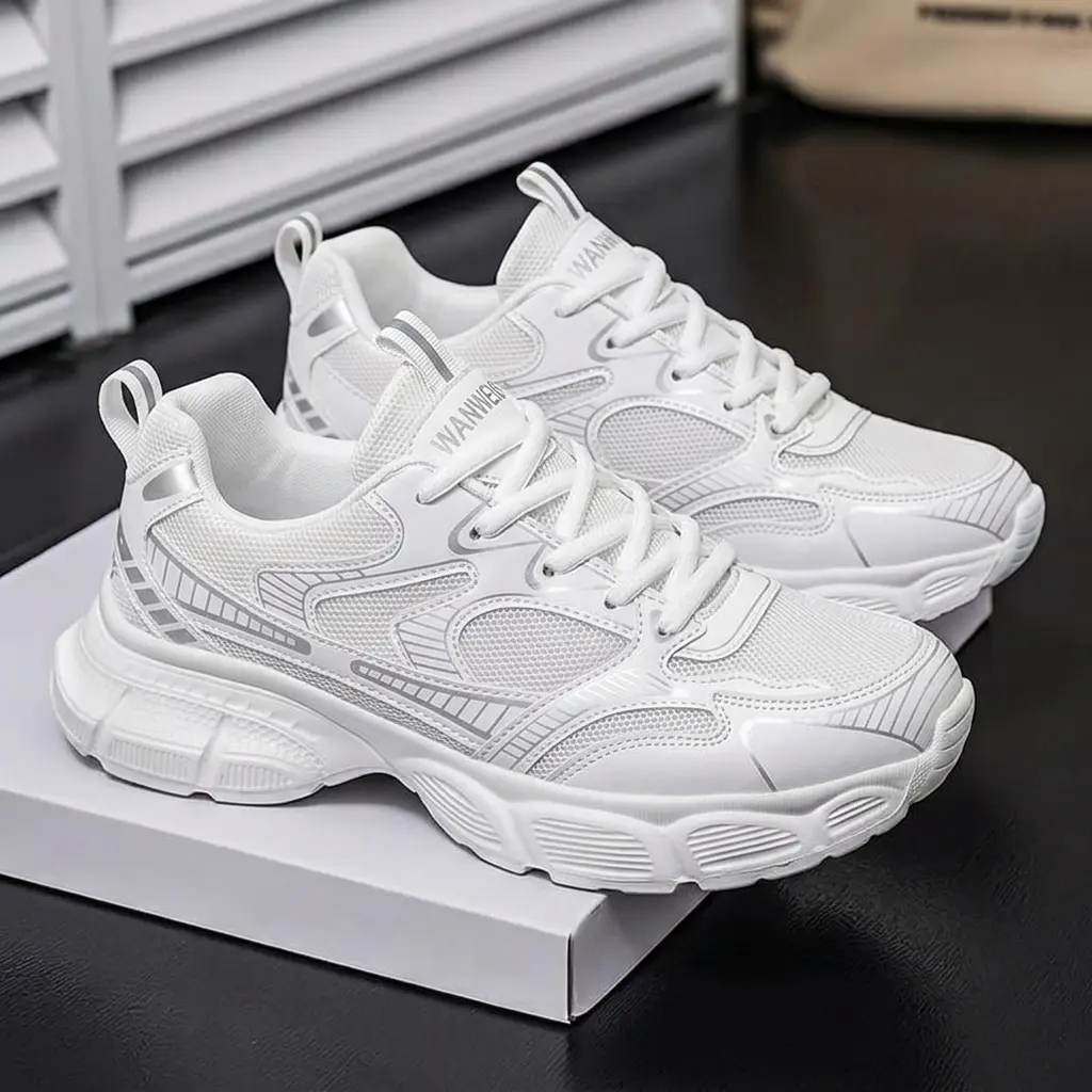 Men's Casual Sneakers - Low-Top Breathable Lace-Up Shoes for Streetwear, Outdoor & Daily Use - All-Season Comfort, Outdoor Footwear | Street Style Shoes | Comfortable Footwear,Men'S Casual Sports Shoes,for Running, And Traveling