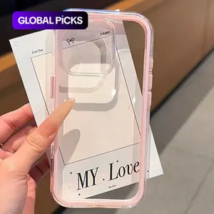 Stylish Contrast-Color Transparent Anti-Drop iPhone Case Cover, Made of Soft Transparent Rubber Material, Compatible with iPhone 11/11 Pro, 12/12 Pro/12 Pro Max, 15, 16/16 Pro/16 Pro Max and 17/17 Pro/17 Pro Max Accessories #GLOBAL PICKS