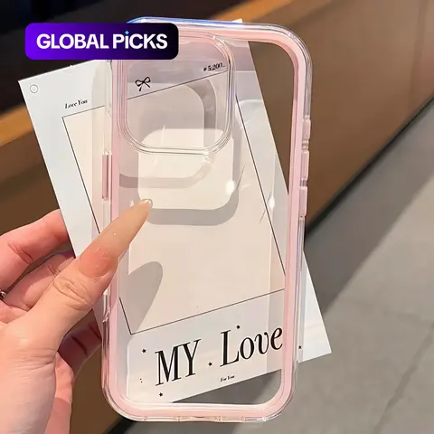 Contrast Color Transparent Shockproof iPhone Case, Drop Resistant TPU Smartphone Cover, Compatible with iPhone 11 / 11 Pro, 12 / 12 Pro / 12 Pro Max, 15, 16 / 16 Pro / 16 Pro Max #GLOBAL PICKS