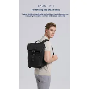 Minimalist Business Laptop Backpack - Sleek European-style 15-inch Computer Bag for Work & Travel