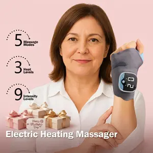 [mothersdaygift]Sooradiant Electric Hand Massager with Heat, Hands-Free Wrist Wrap Design, Lightweight Portable Massager for Daily Use & Sports, Universal Fit for Left & Right Wrist, Mother's Day Gift