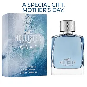 Wave by Hollister for Men - 3.4 oz EDT Spray, Unisex Cologne, Summer Spring Fragrance, Gift for Men Wave by Hollister for Men - 3.4 oz EDT Spray, Unisex Cologne, Summer Spring Fragrance, Gift for Men