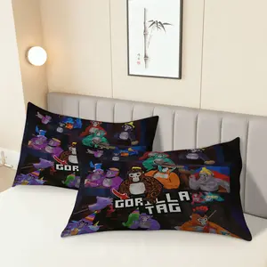 2pcs Funky Gorilla Graphic Printed Pillowcase, (Pillow Inserts Not Included), Perfect for Home Decor, Pillow Core Not Included, Decorative Pillow Covers for Bed and Sofa, Bedroom Styling, Soft Fabric, Home Decorators.