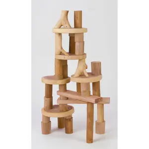 Tree Blocks  Smooth Wooden Blocks - 36 Piece