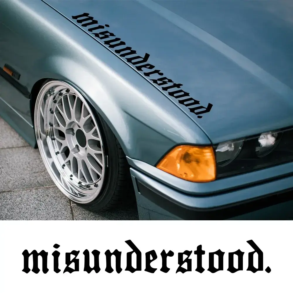 Misunderstood Words Car Windshield Stickers Banner Vinyl Waterproof Decal Automobile Windscreen Decoration Styling Accessories