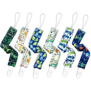 Baby Pacifier Clips, 6 Pack Universal Holder Leash for Boys and Girls, Teething Toys Teethers