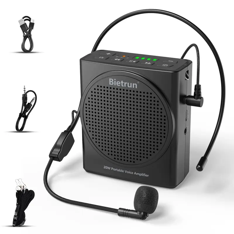 TONOR Voice Amplifier With Wireless Mic - 15W Portable PA System For Teachers, Fitness Instructors & Public Speaking