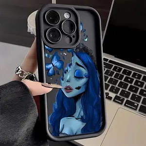Character Butterfly Pattern TPU mobile phone case Suitable for iPhone 16ProMax 15 14 13 12 11 Plus cases camera full protector fashion high quality design fingerprint resistant gift anti drop durable
