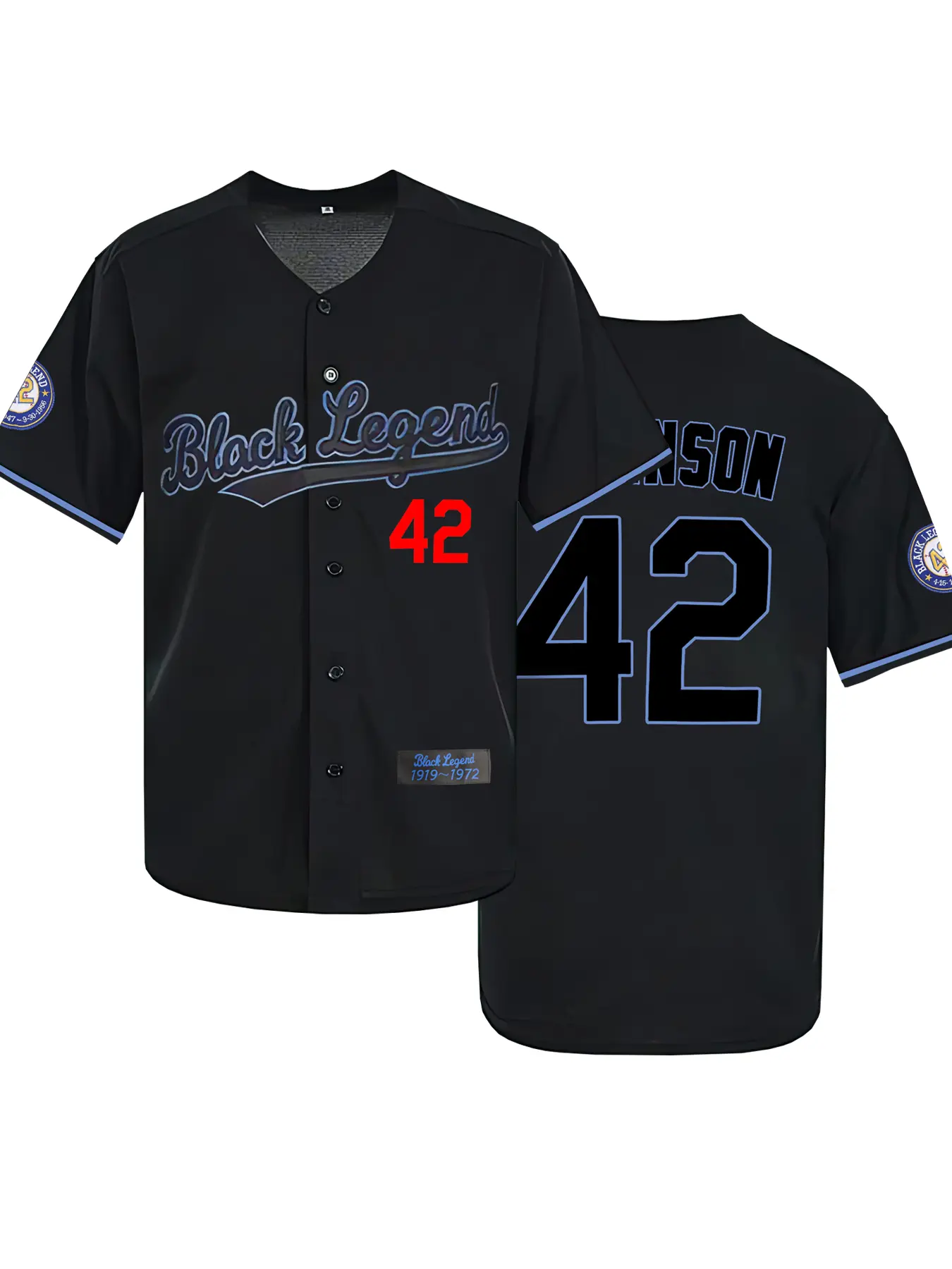Plus Size Men's Letter Embroidery V Neck Baseball Jersey, Casual Breathable Short Sleeve Baseball Top for Daily Wear, Matches and Training, Sportswear for Baseball, Embroidered Baseball Jersey