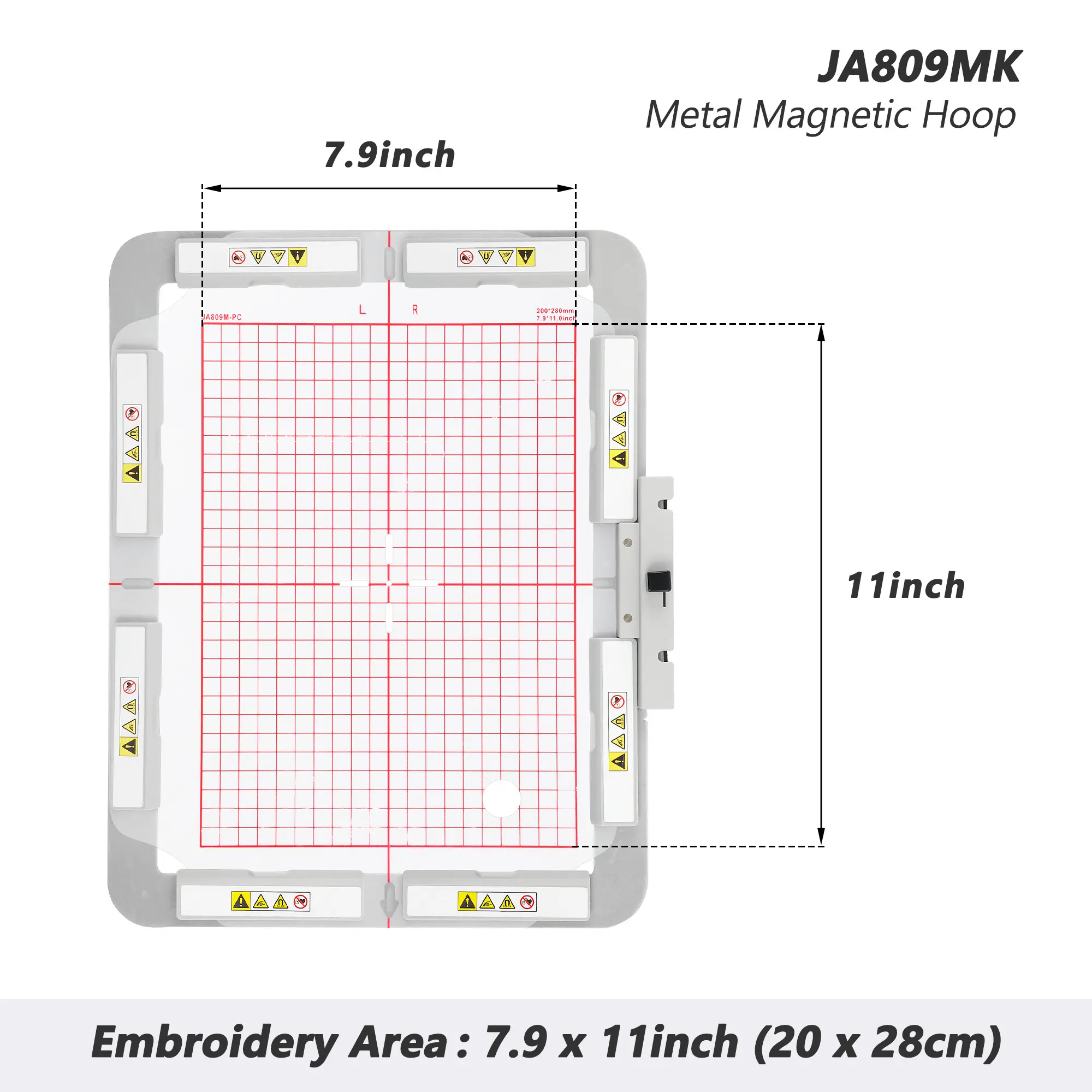 Sew Tech JA809MK Magnetic Embroidery Hoop (Long-bar Magnets) for Janome MC 500E 450E 550E Embroidery Machine
