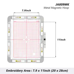 Sew Tech JA809MK Magnetic Embroidery Hoop (Long-bar Magnets) for Janome MC 500E 450E 550E Embroidery Machine