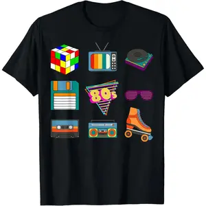 80's Retro Fashion Throwback Culture Disco Music Party Lover Short Sleeve T-Shirt