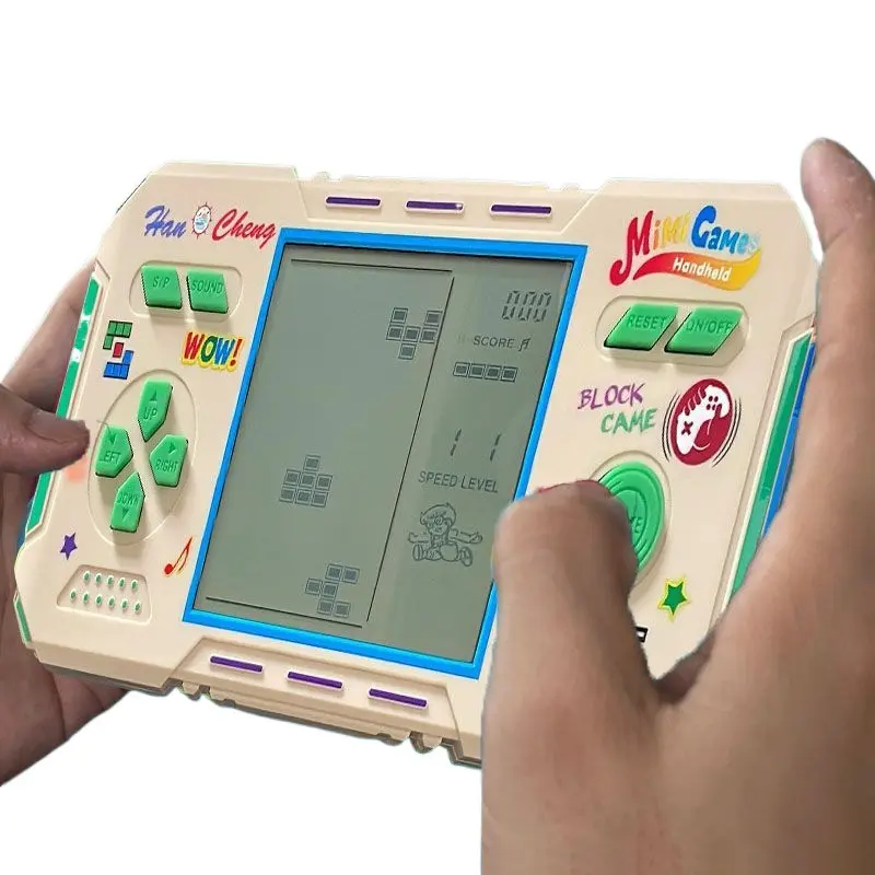 Super-large screen handheld game console for children and elementary school students, nostalgic retro toy, Tetris game machine