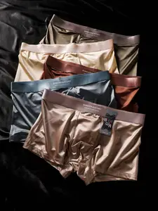 Men's Satin Underwear Set, Breathable Short Pants, Soft Comfortable Fabric, Casual Aesthetic Style, All Seasons Wear, Home & Vacation Use