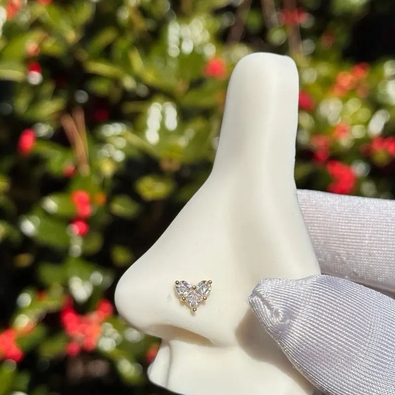 Heart nose ring