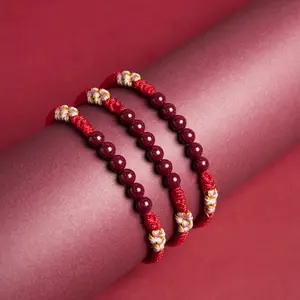Six Beads Cinnabar Red String Bracelet | Lucky 6 for Smooth Sailing | Wealth & Protection Charm | Boost Relationships & Good Luck