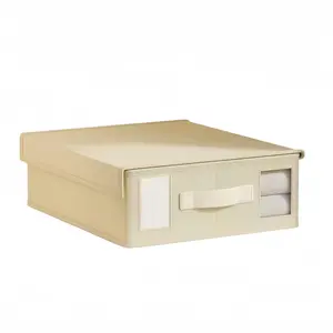 Bedding Sheet Set with Lid Storage Box, Foldable Home Clothing Bed Sheets Organizer Large Capacity Mattress Cover Storage Container, Folding Storage Box