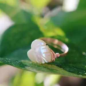 Leaf wire wrapped ring