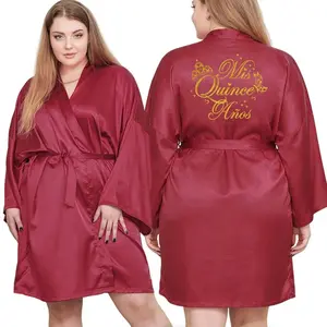 Plus Size Mis Quince Años Quinceañera Robe Birthday Party Bathrobe Elegant Girls Celebration Gown for 15th Anniversary Ceremony
