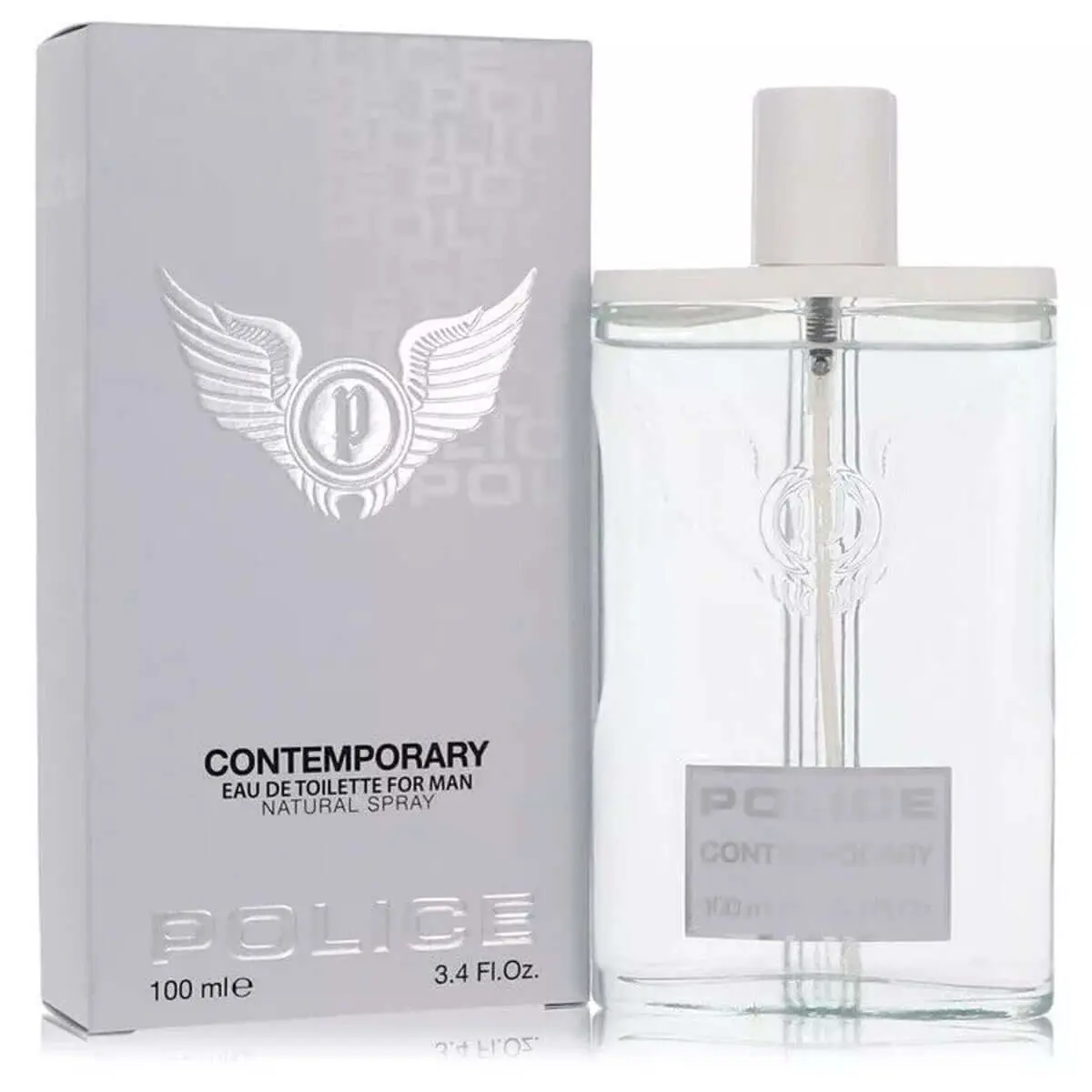Police Contemporary Eau de Toilette, Aromatic Herbal Blend with Geranium, Mint & Rosemary, Cooling Fresh Scent for Men, 3.4 fl oz Liquid, Aromatic Fruity Fragrance
