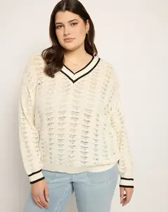 Plus Size Sandyshores Pointelle Sweater