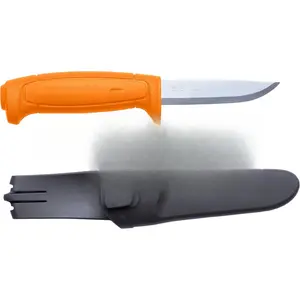 Craftline Basic 511 High Carbon Steel Fixed Blade Utility Knife and Combi-Sheath, 3.6-Inch Blade