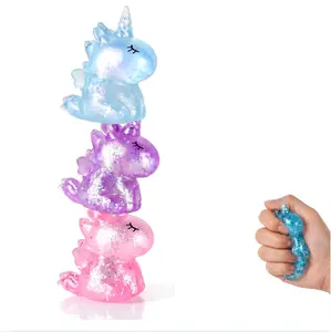 KIDGENIUS Sparkly Maltose Unicorn Squishy Squeeze Toy - Ultra-Soft Slow Rising Fidget for Work & School Breaks, Squishies,summerwins