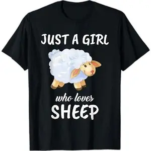 Just A Girl Who Loves Sheep Clothes Outfit Gift Sheep T-Shirt