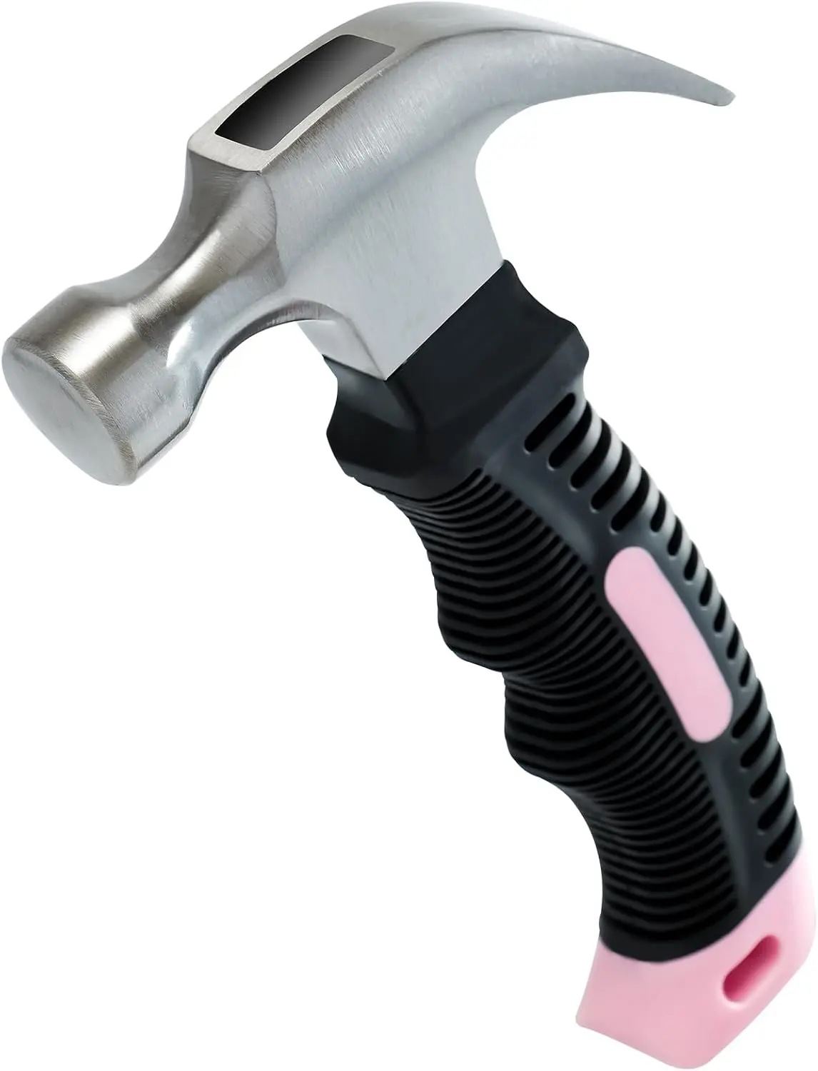 8oz Pink Small Claw Hammer for Picture Hanging, Drywall Anchors & Nails - High Hardness Hand Tool with Shock-Absorbing Non-Slip Handle for Women