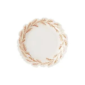 Harvest Leaves Wreath Shaped Dinner Plate