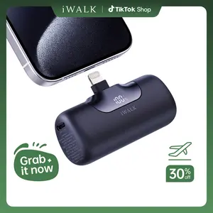 iWALK LinkPod 5 5500mAh 20W PD Fast Charging LED Display Mini Portable Charger for iPhone 14/13/12/11/x/8/7 with Lightning Port Power Bank - Digital, Electronic