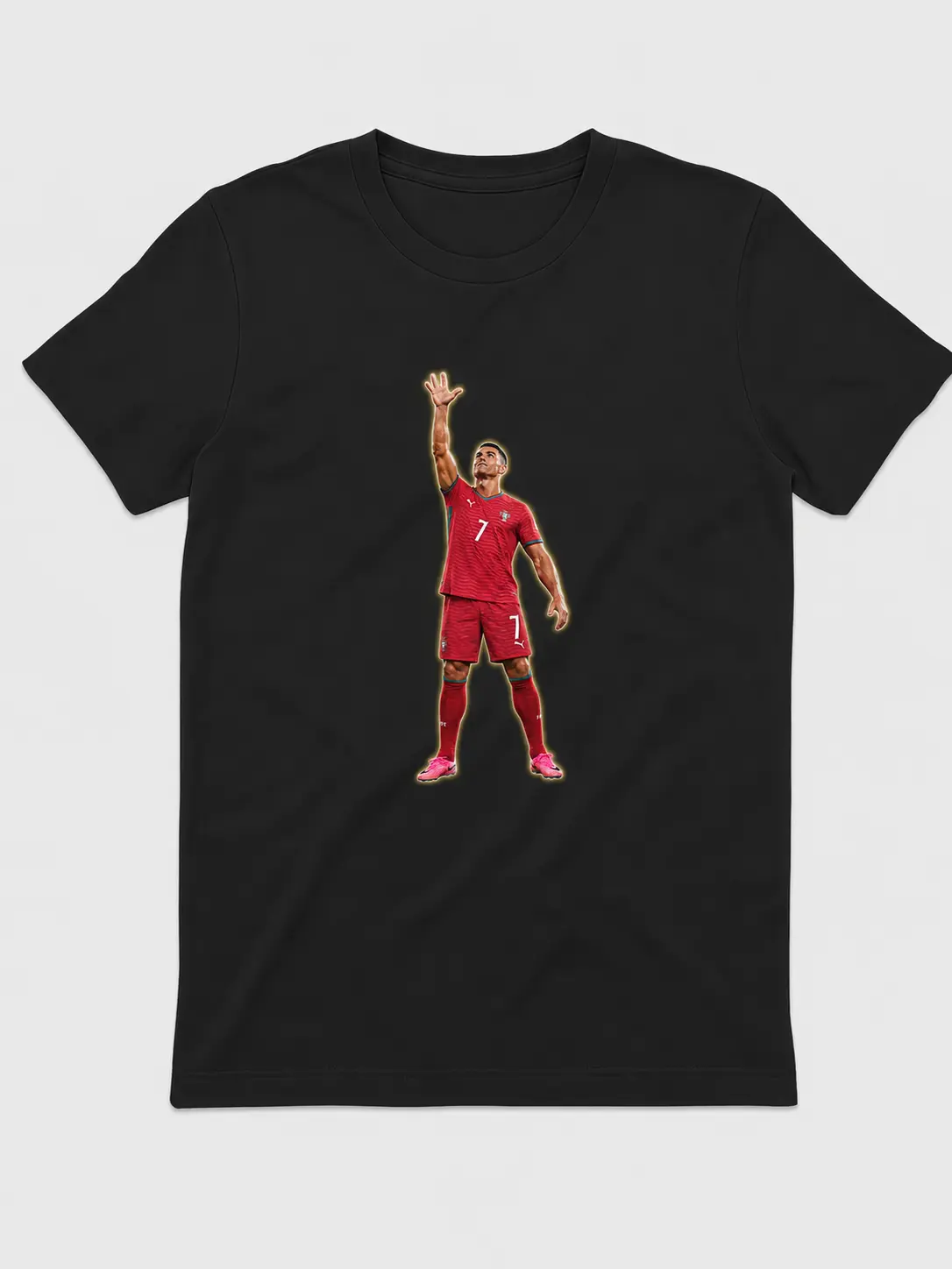 Portugal No. 7 Soccer Graphic T-Shirt, Cristiano Ronaldo Fan Gift Tee