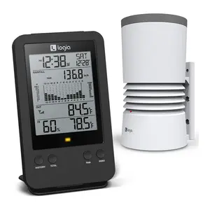 Logia 3-in-1 Rain Gauge Weather Station w/ Humiity Monitoring