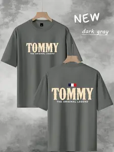 Men's Tommy the Original Legend T-Shirt, 100% Polyester, Fitted Design, Casual Style, Short Sleeve Graphic Tee