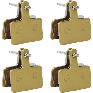 4-Pairs Pack Semi-Metallic E-Bike Brake Pads-Compatible with Ridstar Q20 MINI/H20/Q20 Lite & OUXI V8 Electric Bikes, Front/Rear Disc Brake Pads Kit for Smooth, Low-Noise Braking and Easy Installation