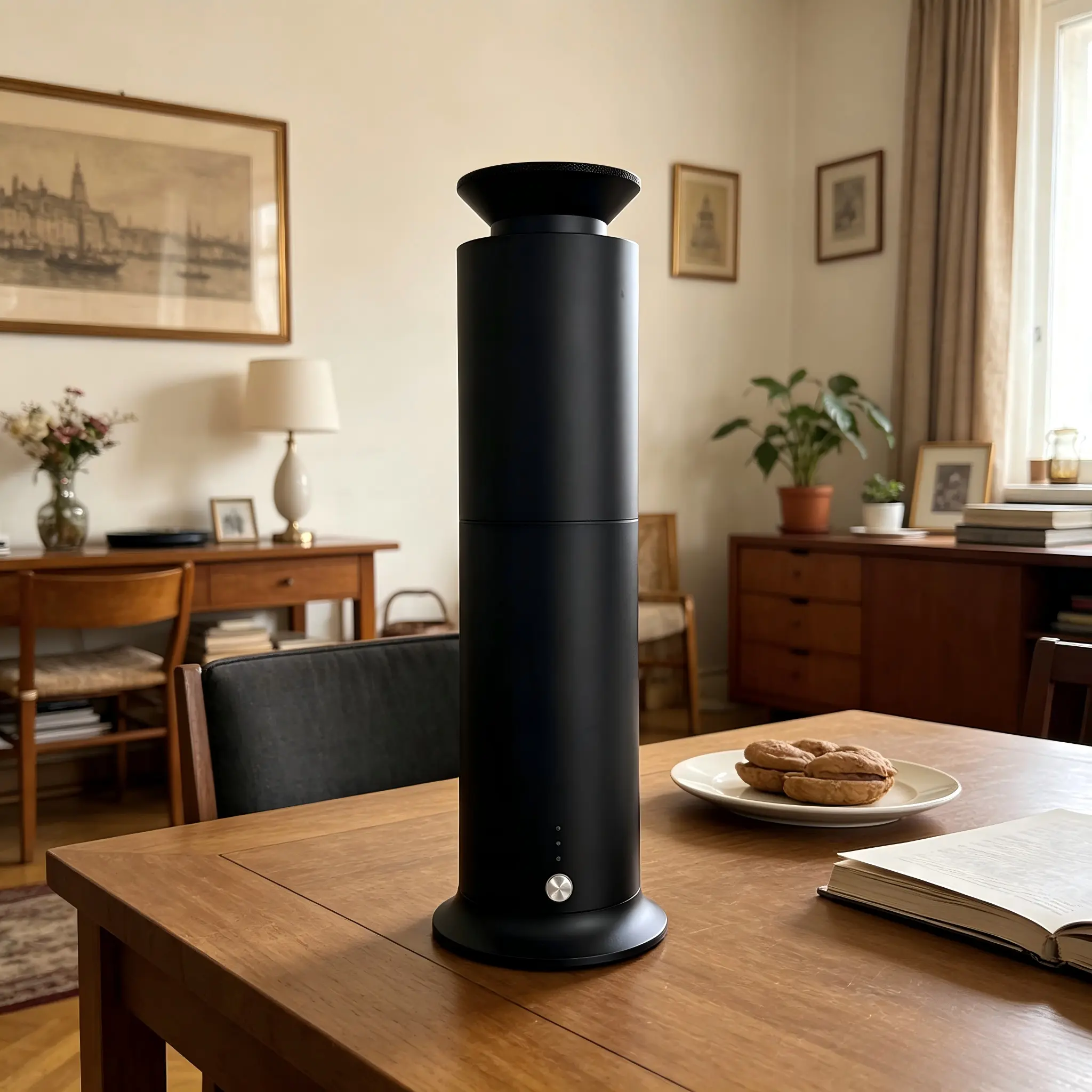 Oi Scentiment Tall Air 2 Essential Oil Diffuser - No Cap, RGB Color Changing, Remote Controlled, Cool Mist Diffusion, 20ml Each, Desktop Luxury Automatic, 600 Sq Ft Coverage, USB Universal Electronics Accessory for Adults