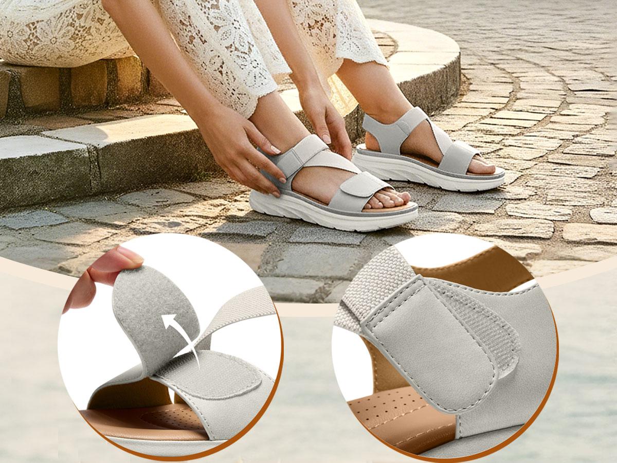 Vilanva Women's Comfortable Walking Sandals Sports Strap Elastic Band Casual Summer Dressy for Women 2026