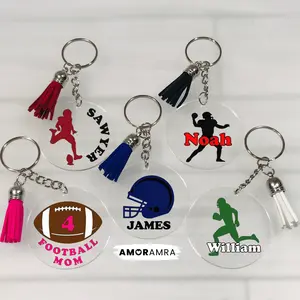 Personalized Football Keychain Football Helmet Keychain Football Team Bulk Gift