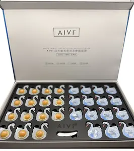MKN AIVI White Swan Light Moisturizing Mask – 30-Piece Jelly Capsule Set | Hydrating, Brightening & Anti-Aging Overnight Facial Mask | Niacinamide, Hyaluronic Acid & Vitamin E, Skincare, Hydrate, Moisture, Radiance
