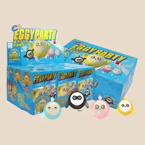 Eggman Party Squad Assembled Eraser Figures Blind Box Hidden Crystal Egg Dolls Stationery