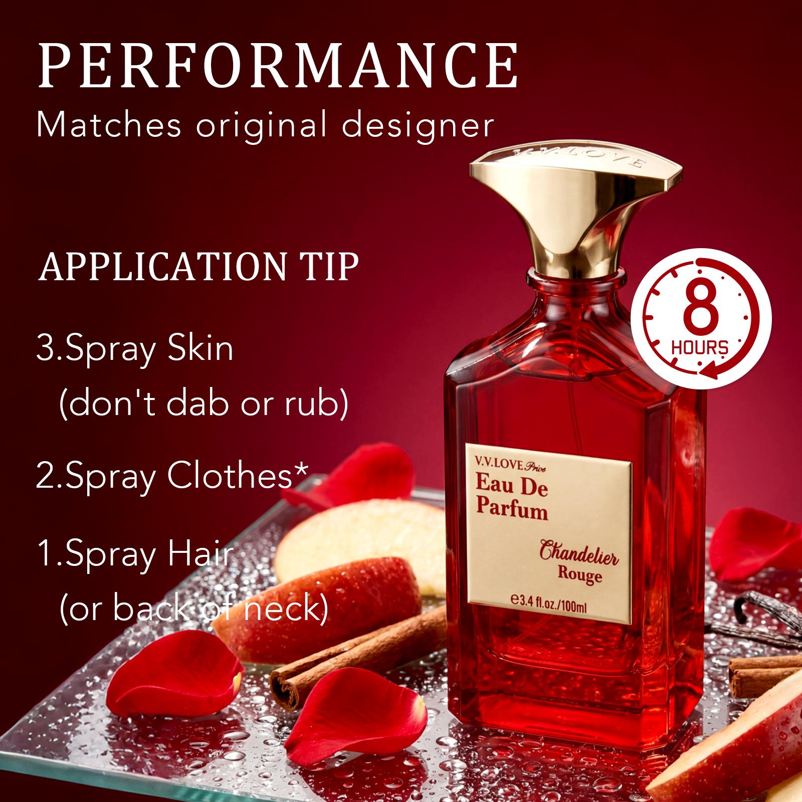 Chandelier Rouge | Fruity Floral Vanilla Woody | EDP Luxury Women Perfume 100ml | Apple,Lychee,Rose,Jasmine,Vanilla | Long Lasting Date Night,Party & Special Occasions