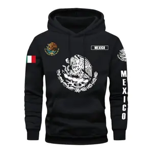Mexico Print Hoodie - Soft, Casual, Versatile, Trendy, Men's Fashion Pullover Sweatshirt with Hood