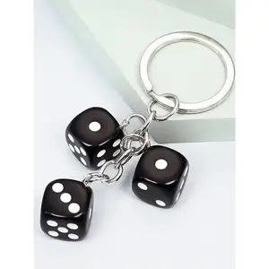 Creative Trendy Dice Shaped Keychain, Fashion Keychain for Men & Women for Party, Daily Clothing Decor, Keychain for Bags, Trendy All-match & Exquisite Keychain for Birthday Gift, Keychain Jewelry