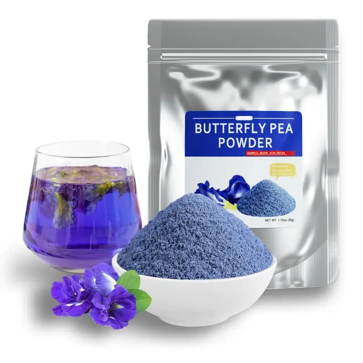 Butterfly Pea Flower Powder, 1.76oz | Blue Matcha Powder | Natural Food Coloring for Smoothies, Baking, Drinks, Lattes & Cocktails | Blue Lotus Flower Powder | No Additives (1.76oz)
