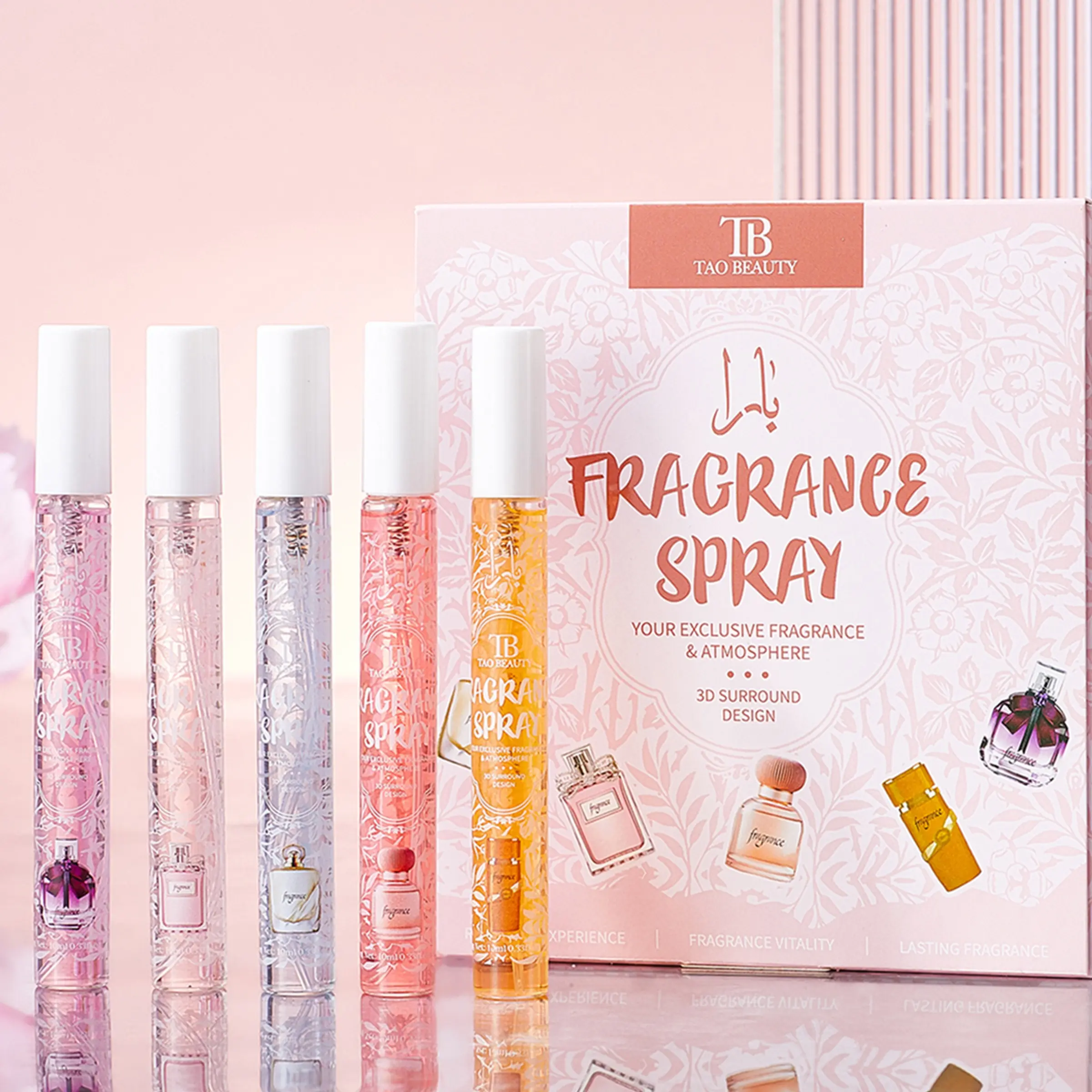 5-Piece Summer Romantic Perfume Gift Set, Fragrance Gift Pack, Fragrance Sets with Long-Lasting Floral Fragrance, Atmosphere-Enhancing Scent, Ideal Holiday Gift for Women for Christmas and Halloween, Perfect for Celebrations and Daily Life