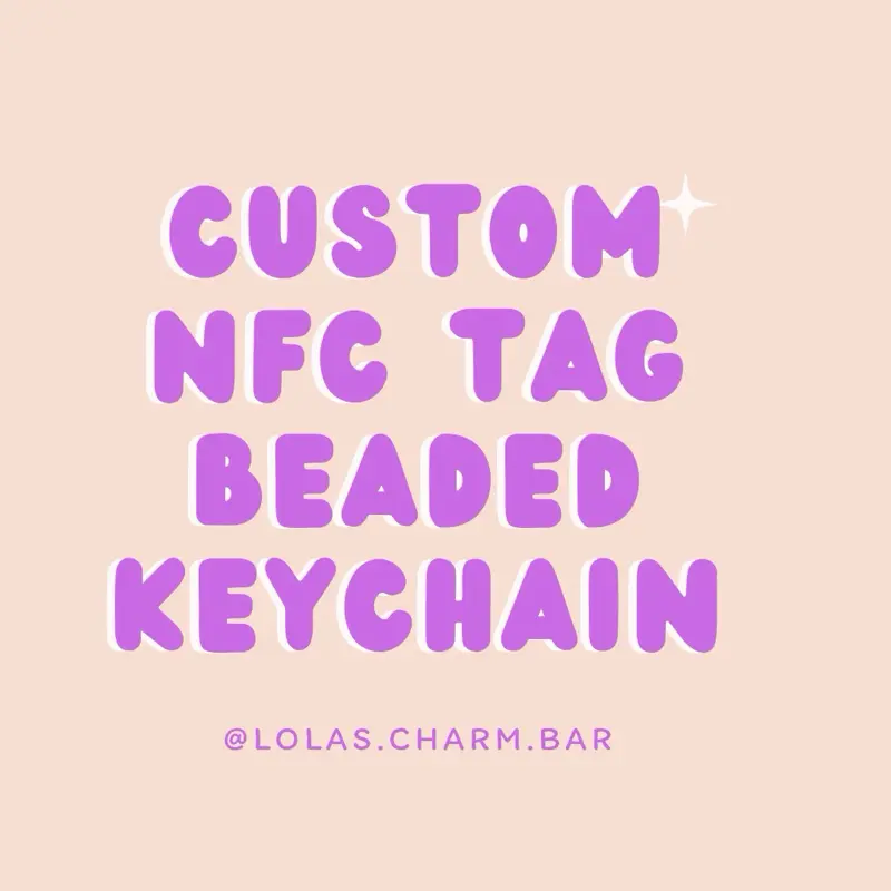 Custom logo Nfc tag Beaded Keychain
