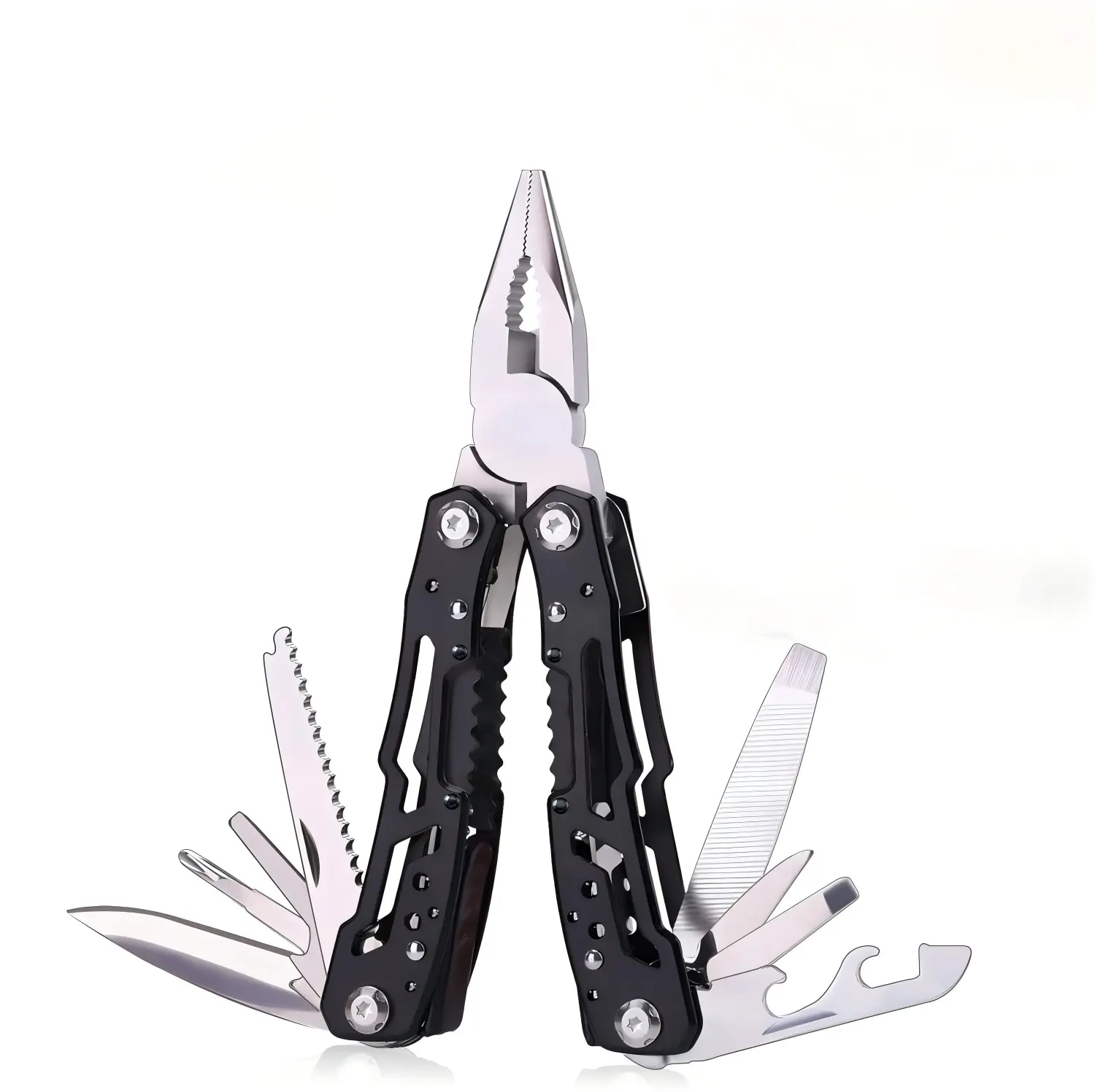 Stainless Steel Multi Tool Pliers, 14 in 1 Multitool Pliers Gives One Whistle as a Gift, Professional Pocket Pliers from Wife Daughter to Father Boyfriend Husband on Christmas, Birthday
