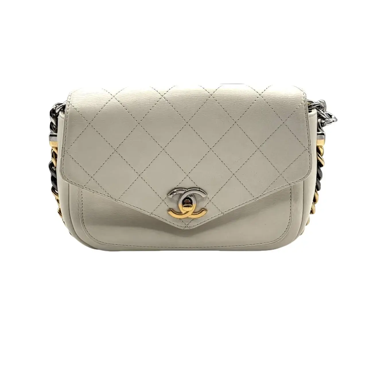 Pre-owned CHANEL Leather Shoulder Bags CALUXB Quilted Lambskin Flap Shoulder Bag