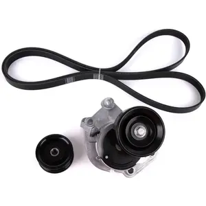 Serpentine Belt Tensioner Pulley with Idler Pulley Kit for Tundra 4Runner Sequoia for Lexus LX470 GX470 LS430 GS430 GS400 SC400 1998-2009 4.0L 4.3L 4.7L V8 Replaces 90K-38488